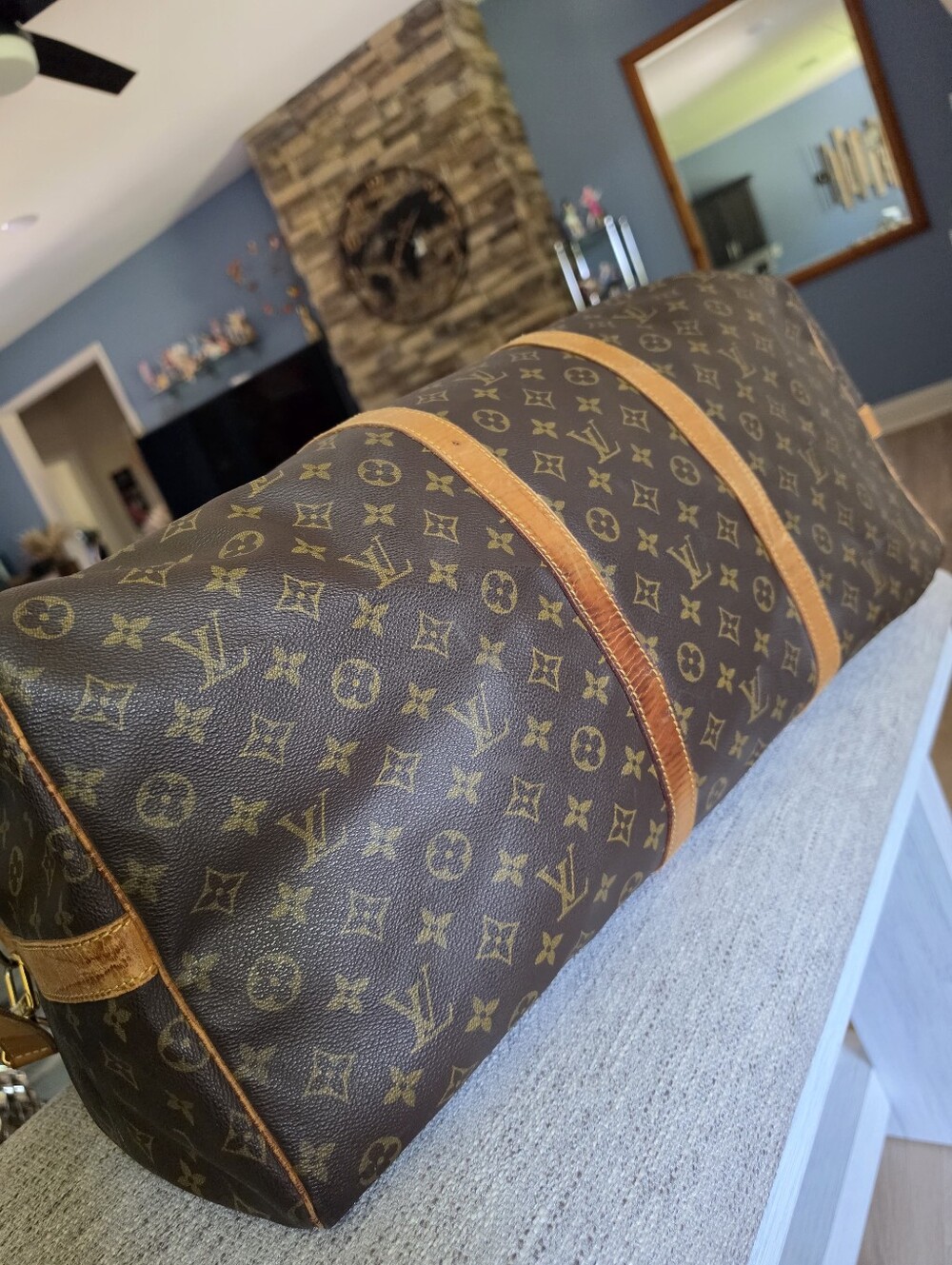 Louis Vuitton Monogram Canvas Duffel Bag in Brown and Tan - Picture 8 of 15